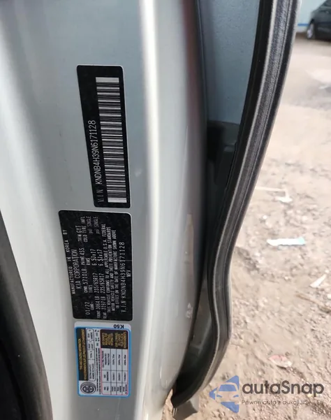 2022 Kia Carnival Lx z USA, uszkodzony, nr VIN KNDNB4H39N6171128